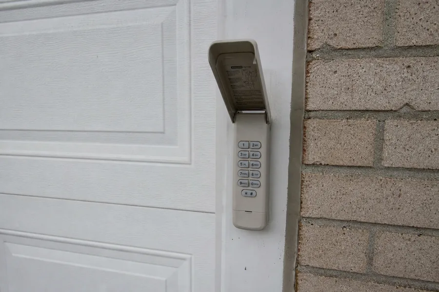 An outdoor keypad beside a garage in Killeen, TX